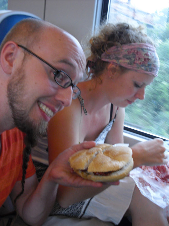 Essen muss sein - auch im Zug in Italien 2010